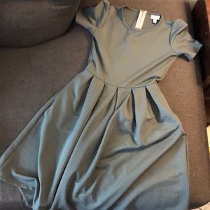 Olive green Lularoe Amelia Dress